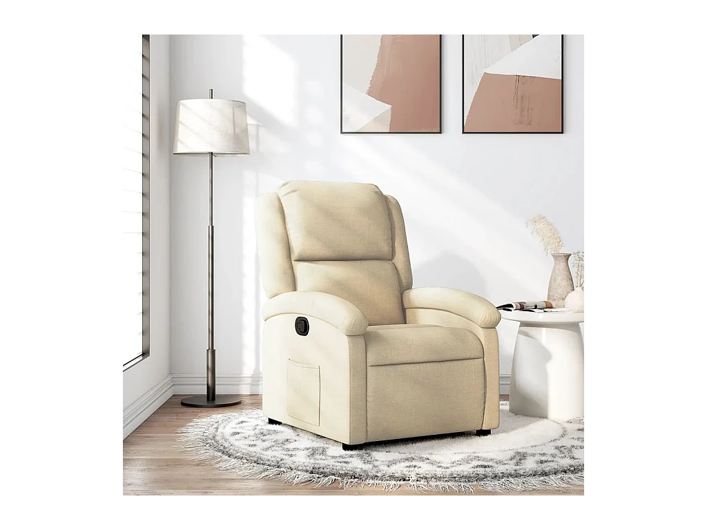 Sillón de relax | Sillón reclinable de tela crema SHL8500