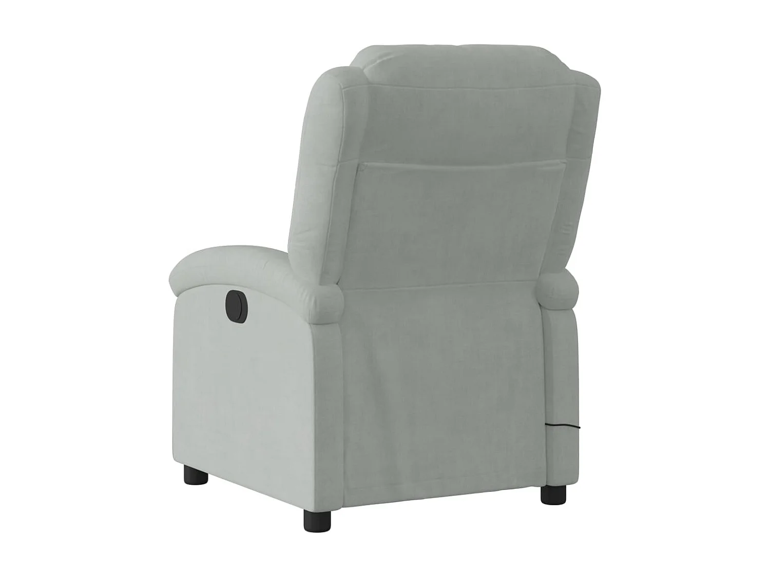 Sillón de relax | Sillón reclinable de masaje eléctrico terciopelo gris claro SHL9984