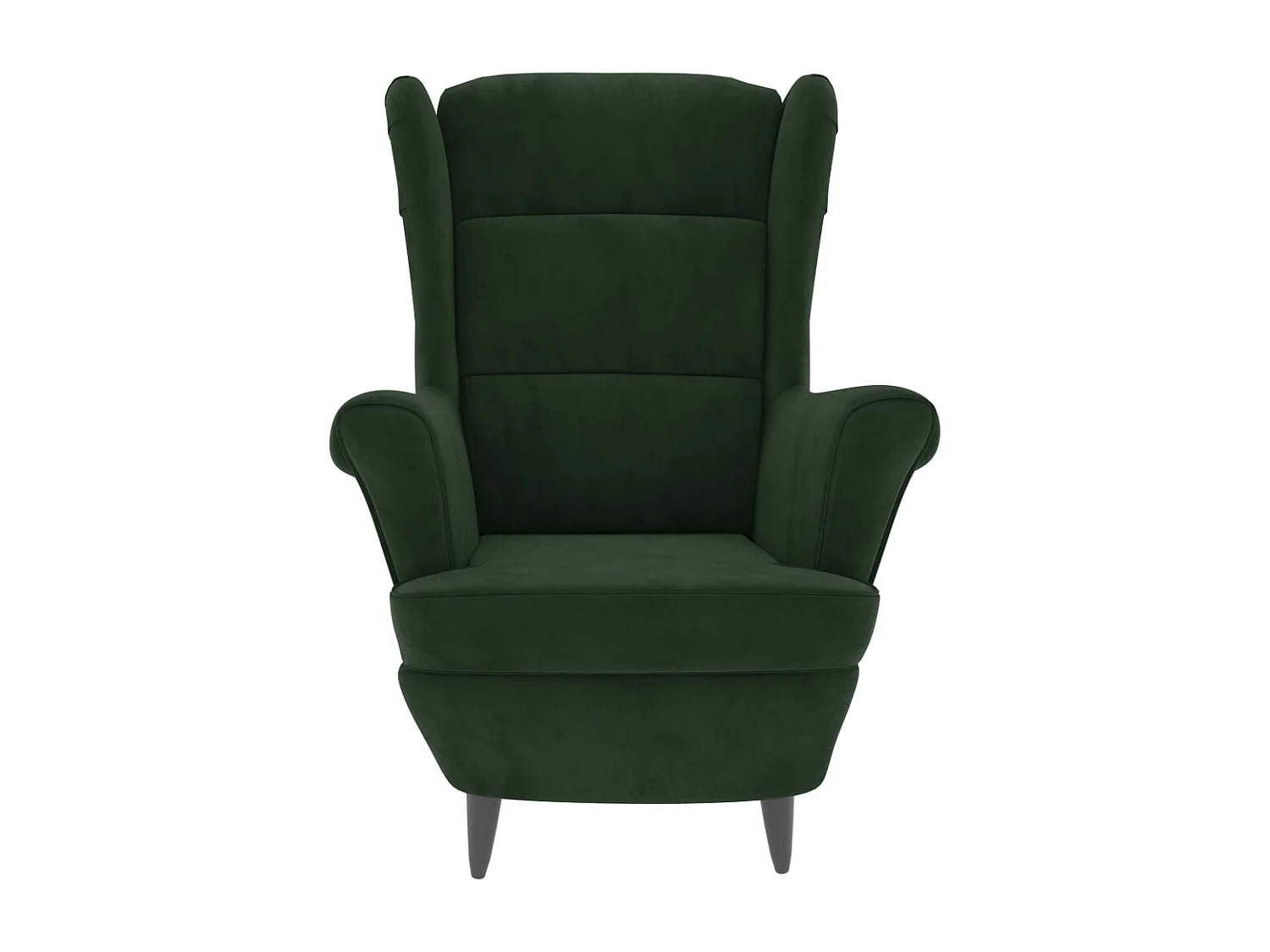 Sillón de salón | Silla | Sillón orejero y taburete de terciopelo verde oscuro SHL2161