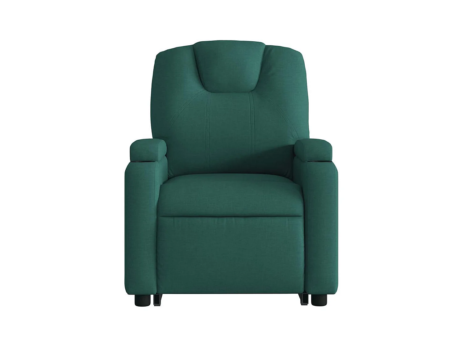 Silla de masaje reclinable de pie de tela verde oscura SHL4236