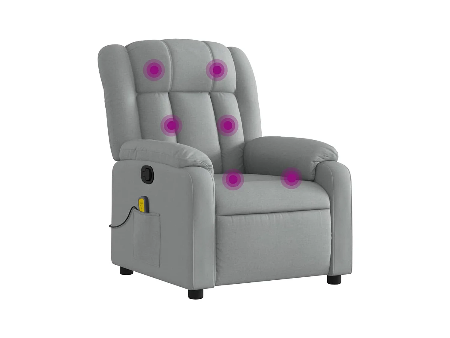 Fauteuil inclinable-Chaise de relax-Fauteuil de Massage gris clair tissu SHL5346