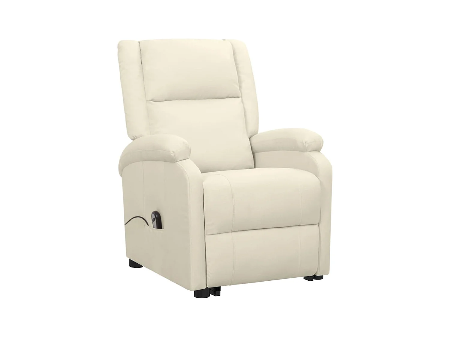 Fauteuil salon-Chaise d'appoint-Fauteuil Crème Tissu SHL1325