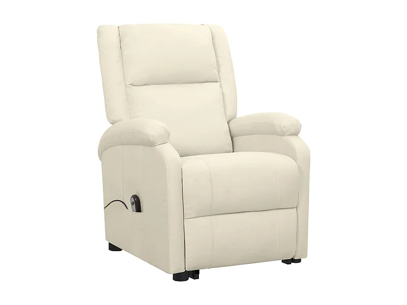 Fauteuil salon-Chaise d'appoint-Fauteuil Crème Tissu SHL1325