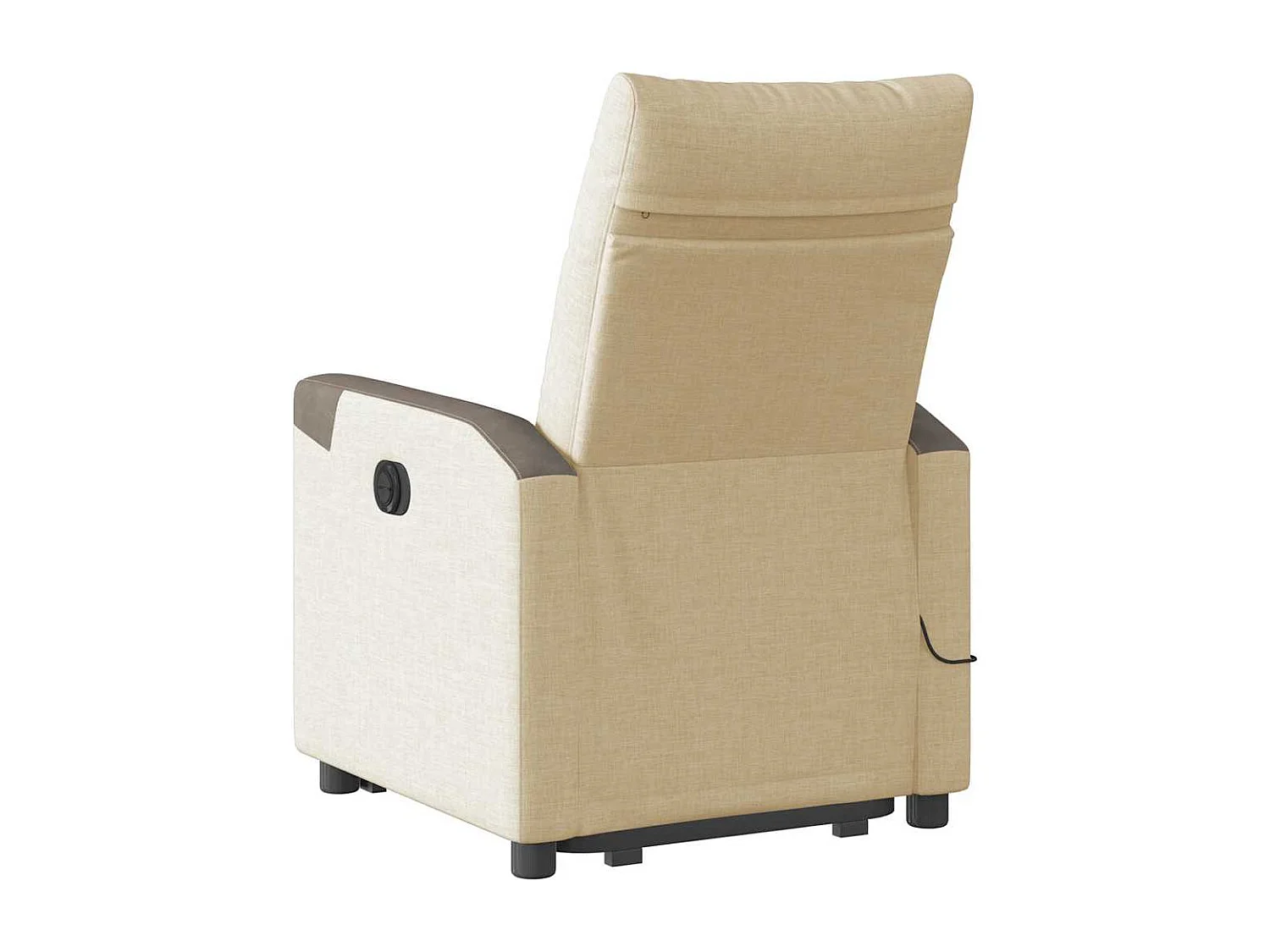 Silla de masaje reclinable de pie de tela color crema SHL9780