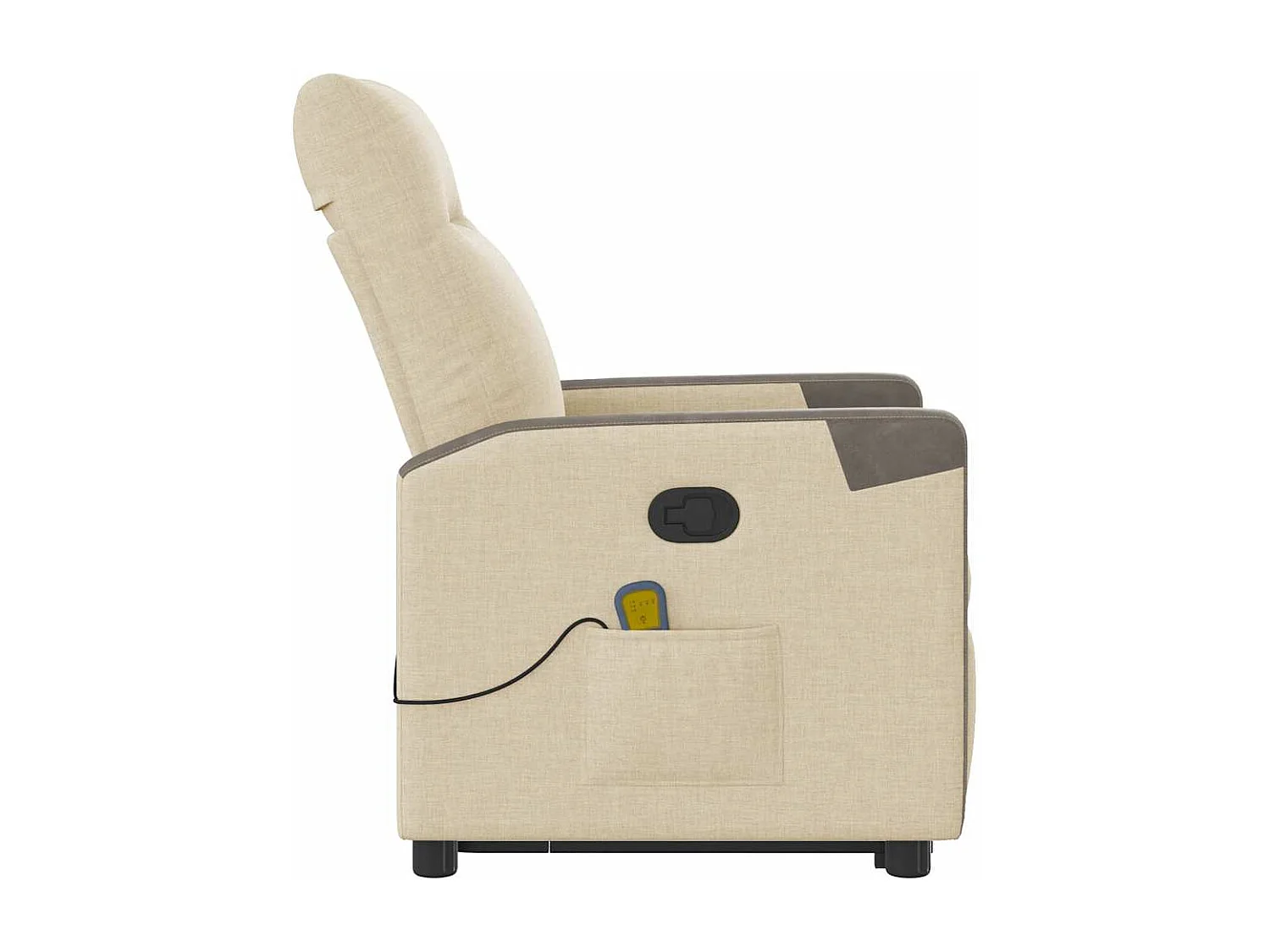 Massagesessel mit Aufstehhilfe | Relaxsessel Creme Stoff SHL23454