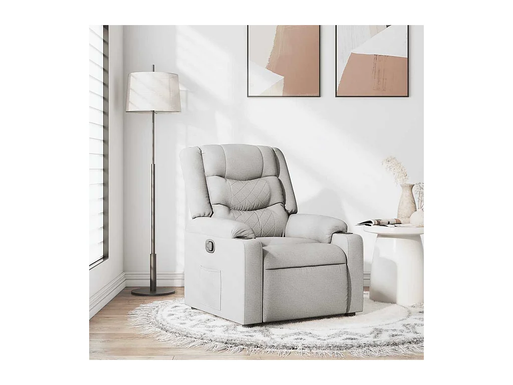 Sillón de relax | Sillón reclinable de tela gris nube SHL2067