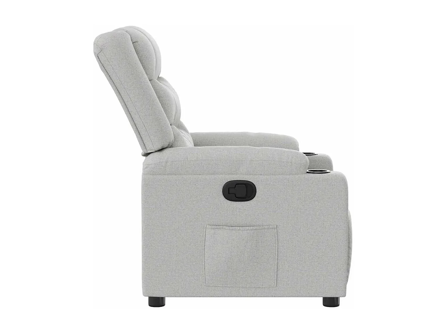 Fauteuil inclinable-Chaise de relax-Fauteuil TV gris nuage tissu SHL2945
