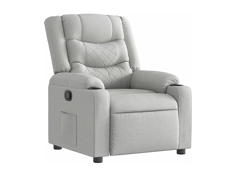 Fauteuil inclinable-Chaise de relax-Fauteuil TV gris nuage tissu SHL2945