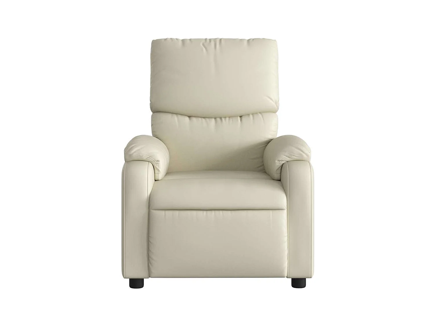Sillón de relax | Sillón reclinable de masaje cuero sintético crema SHL6515