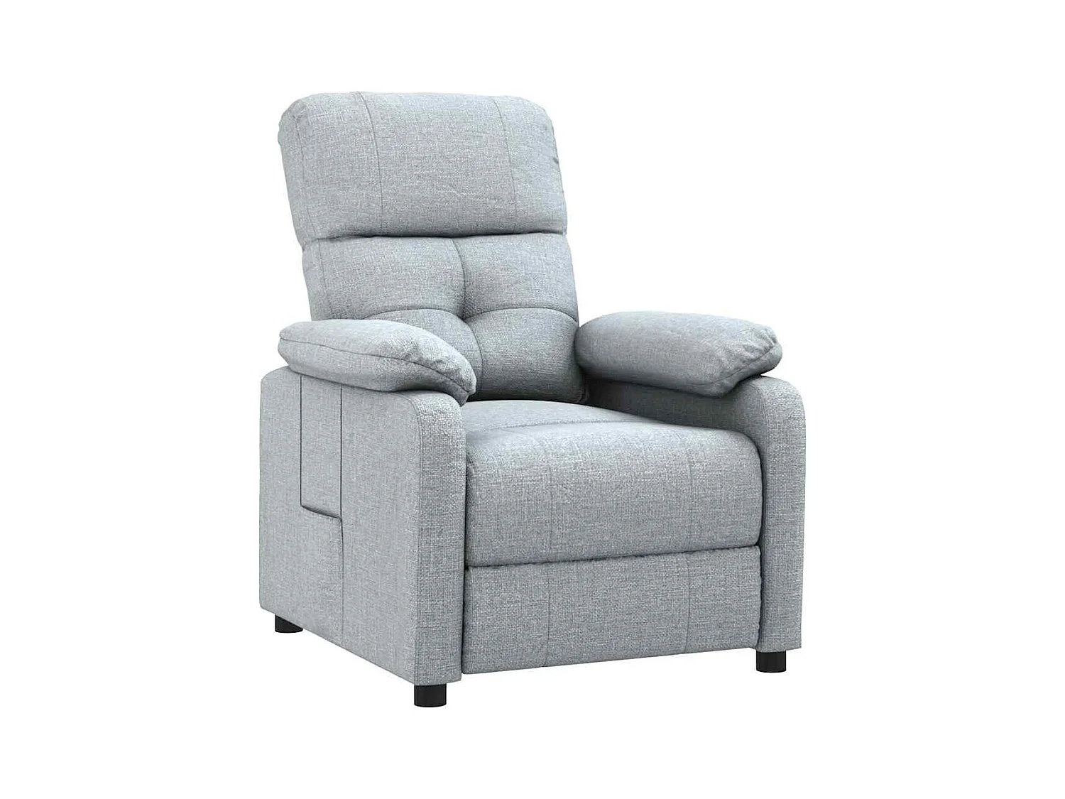 Fauteuil salon-Chaise relax-Fauteuil inclinable Gris clair Tissu SHL5383