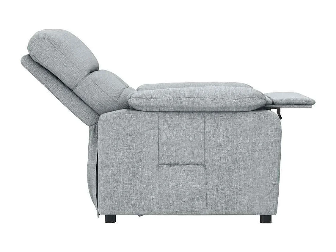 Poltrona Salotto | Sedia | Poltrona Reclinabile in Tessuto Grigio Chiaro SHL3417