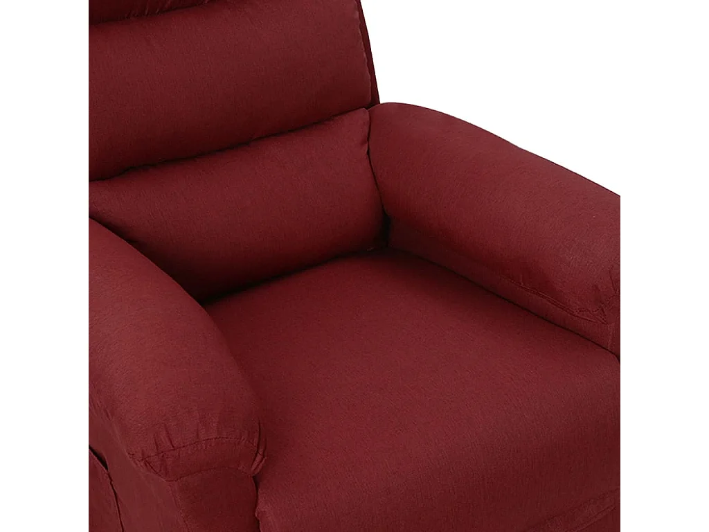 Relaxstoel | Fauteuil | Bureaustoel verstelbaar stof wijnrood