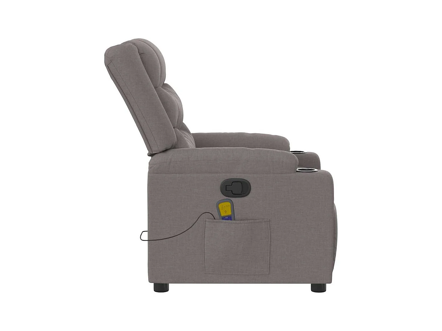 Fauteuil inclinable-Chaise de relax-Fauteuil de Massage Taupe Tissu SHL1322
