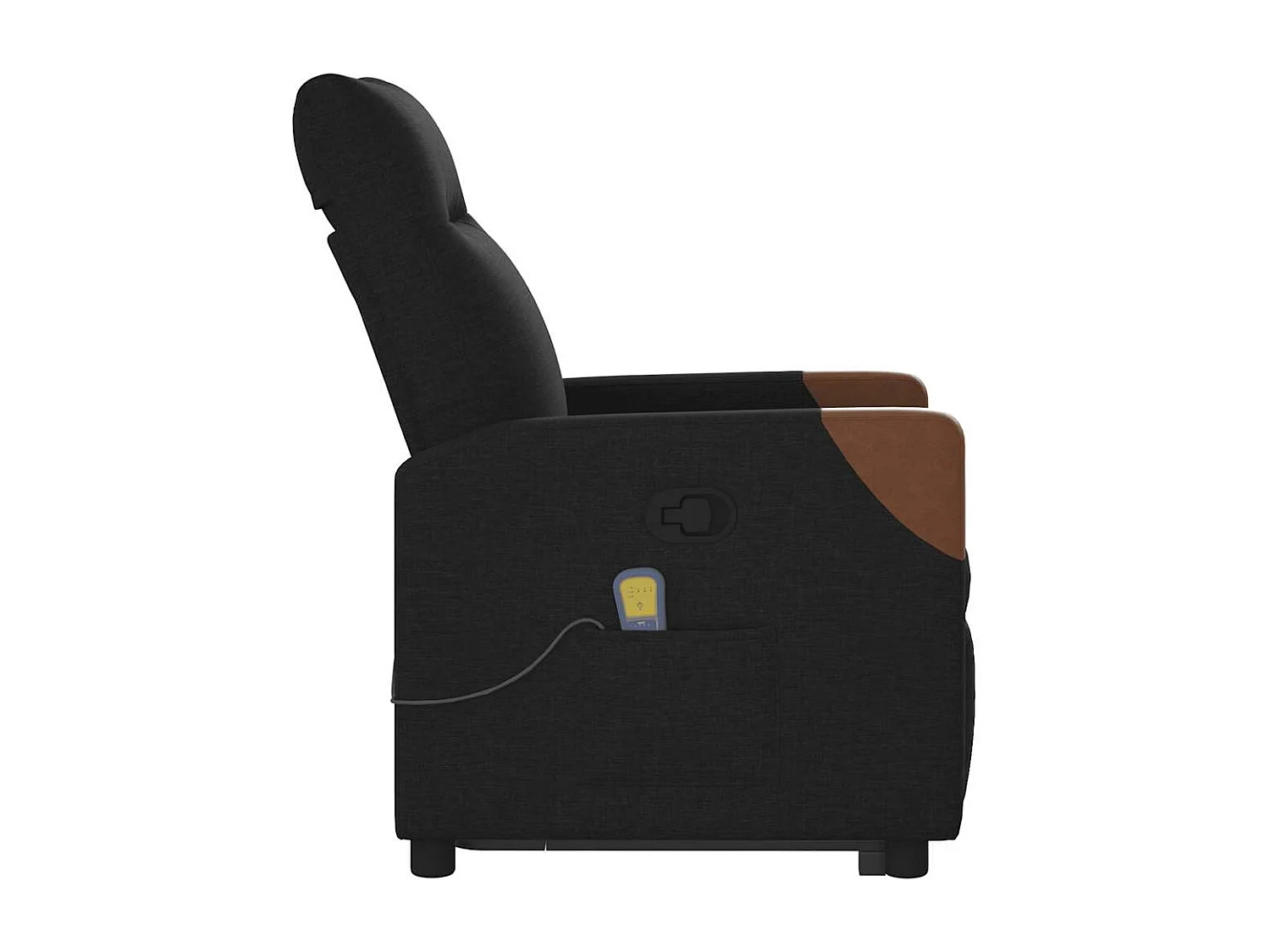 Fauteuil inclinable-Chaise de relax-Fauteuil de Massage Noir Tissu SHL1013