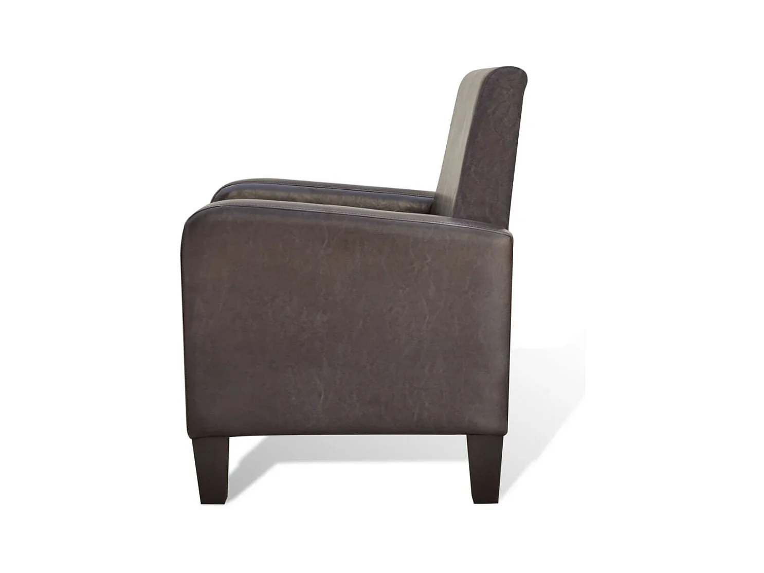 Sillón | Silla de cuero sintético marrón SHL2287