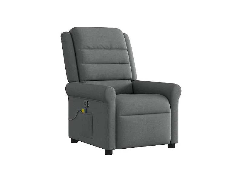 Sillón de relax | Sillón reclinable de masaje de tela gris oscuro SHL9685