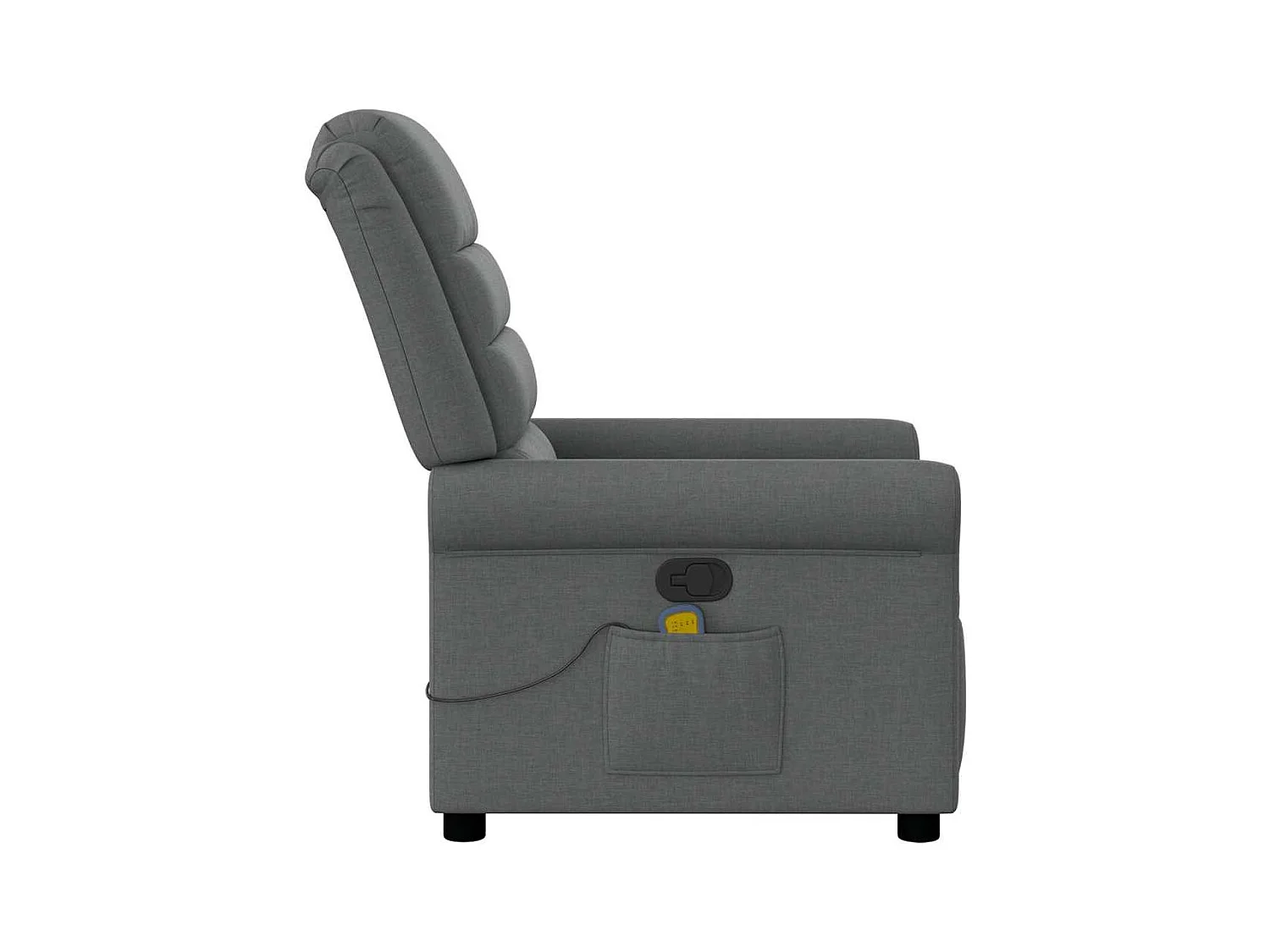 Sillón de relax | Sillón reclinable de masaje de tela gris oscuro SHL9685