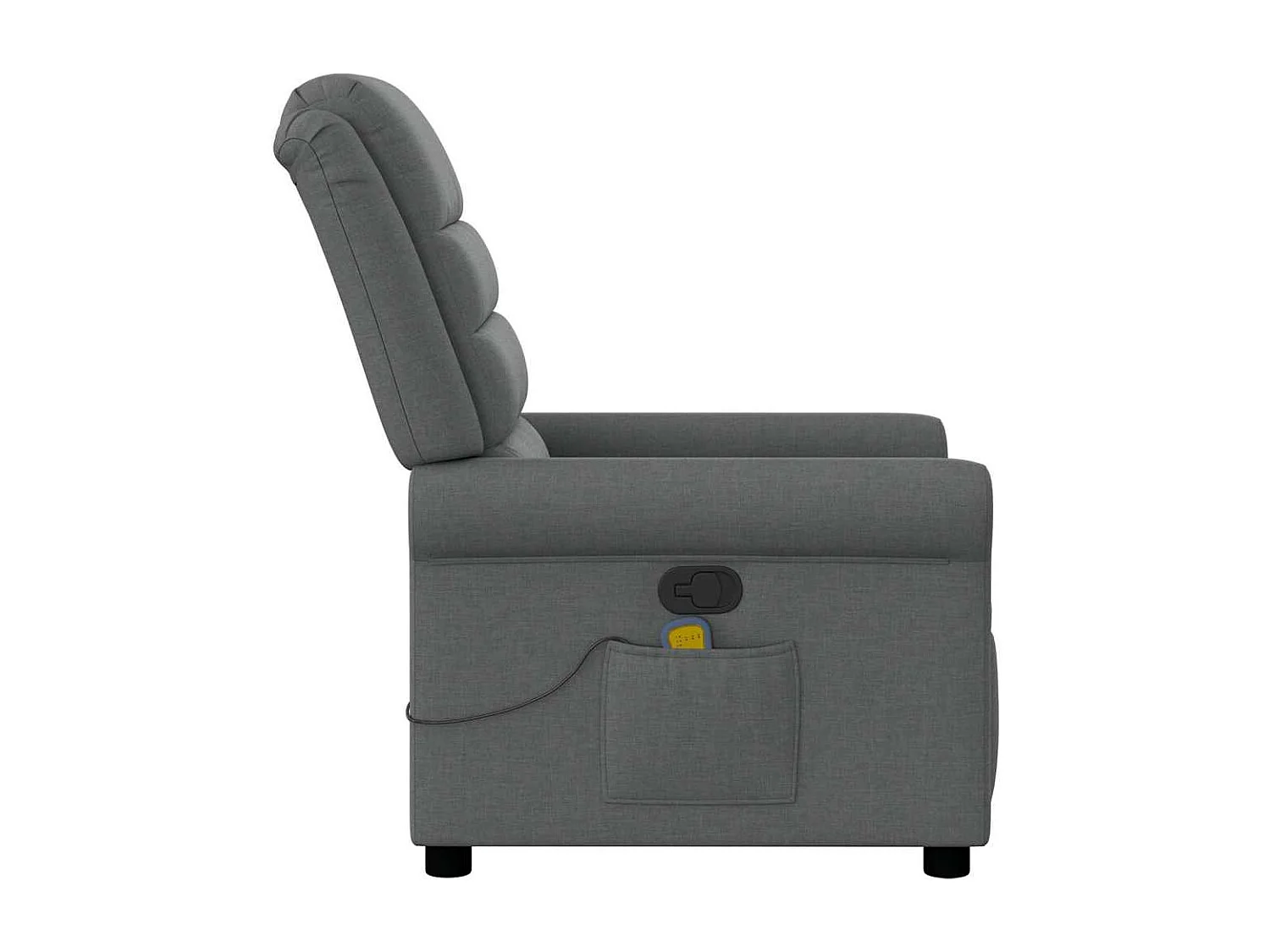 Fauteuil inclinable-Chaise de relax-Fauteuil de Massage Gris foncé Tissu SHL2951