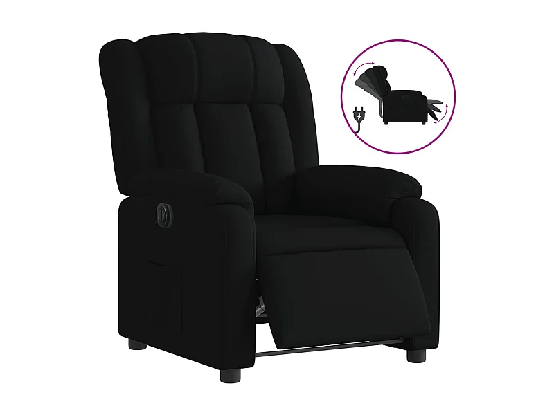 Sillón de relax | Silla | Sillón reclinable eléctrico de tela negro SHL8060