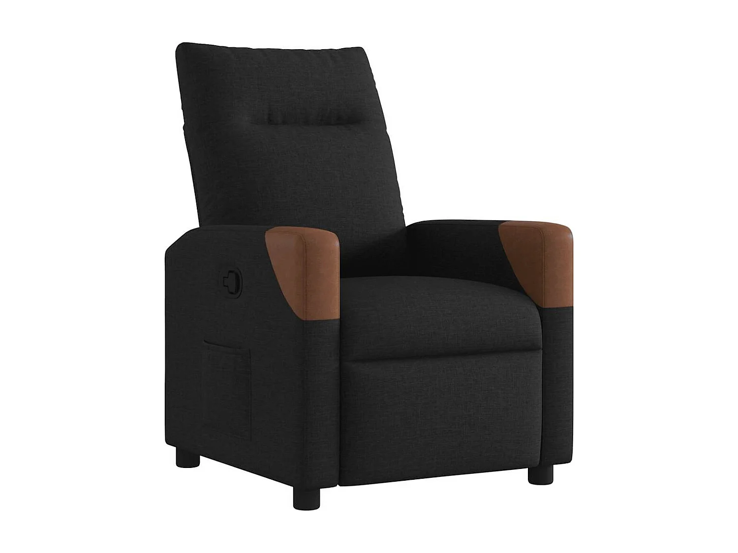 Fauteuil inclinable-Chaise de relax-Fauteuil TV Noir Tissu SHL4828