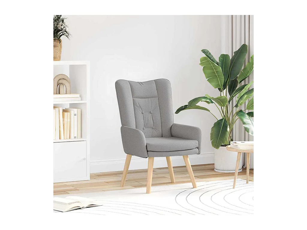 Sillón de relax | Silla Relax | Sillón de salón Gris nube 63x67x94 cm tela SHL5113