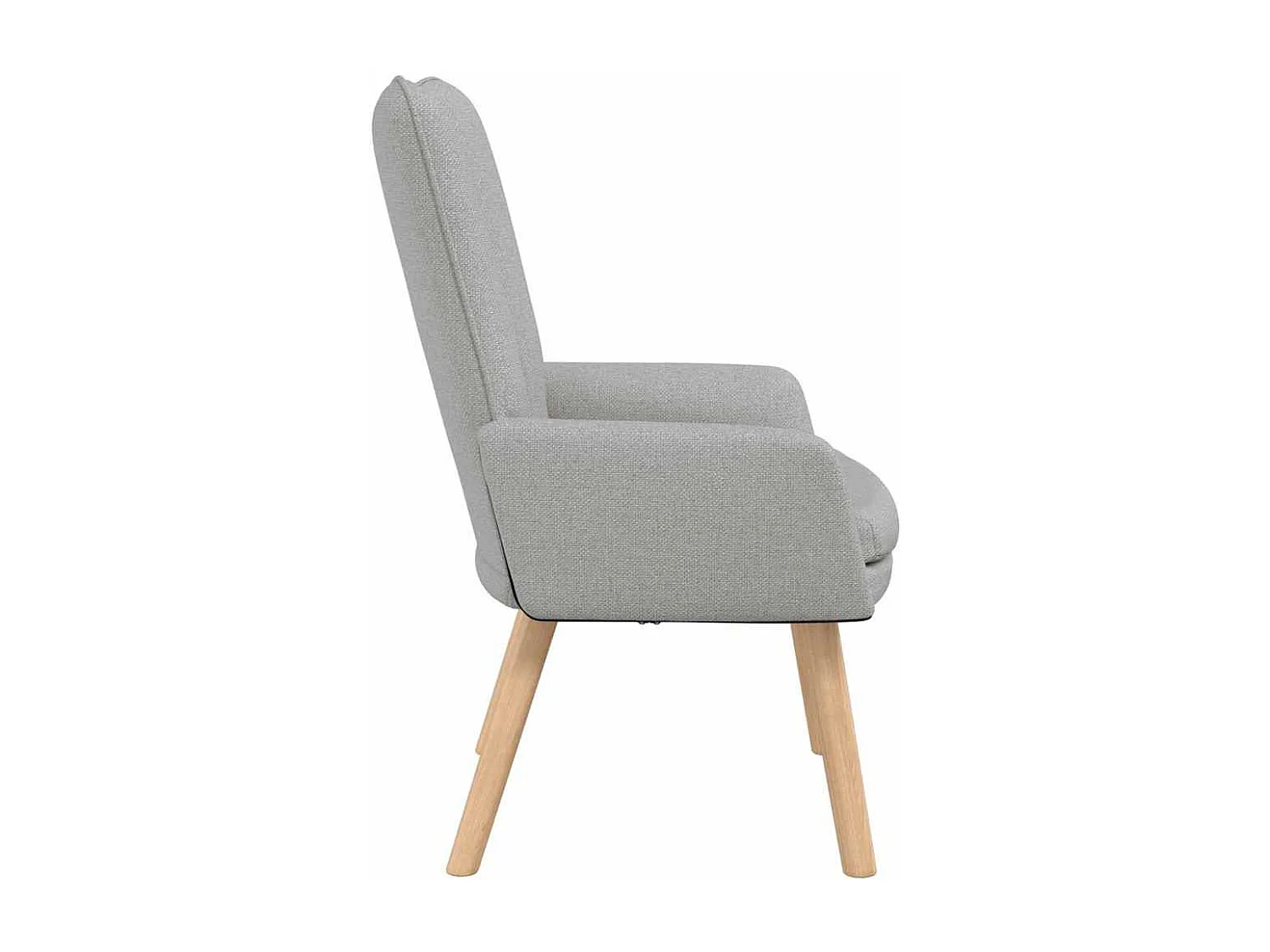 Fauteuil Salon-Chaise de relax Gris nuage 63x67x94 cm tissu SHL3916