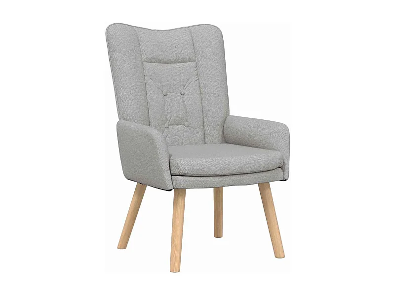 Fauteuil Salon-Chaise de relax Gris nuage 63x67x94 cm tissu SHL3916