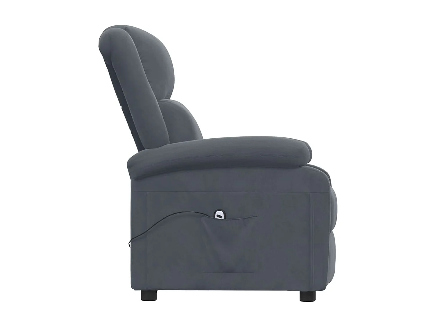 Fauteuil inclinable électrique-Chaise de relax-Fauteuil salon Gris foncé Velours SHL2865