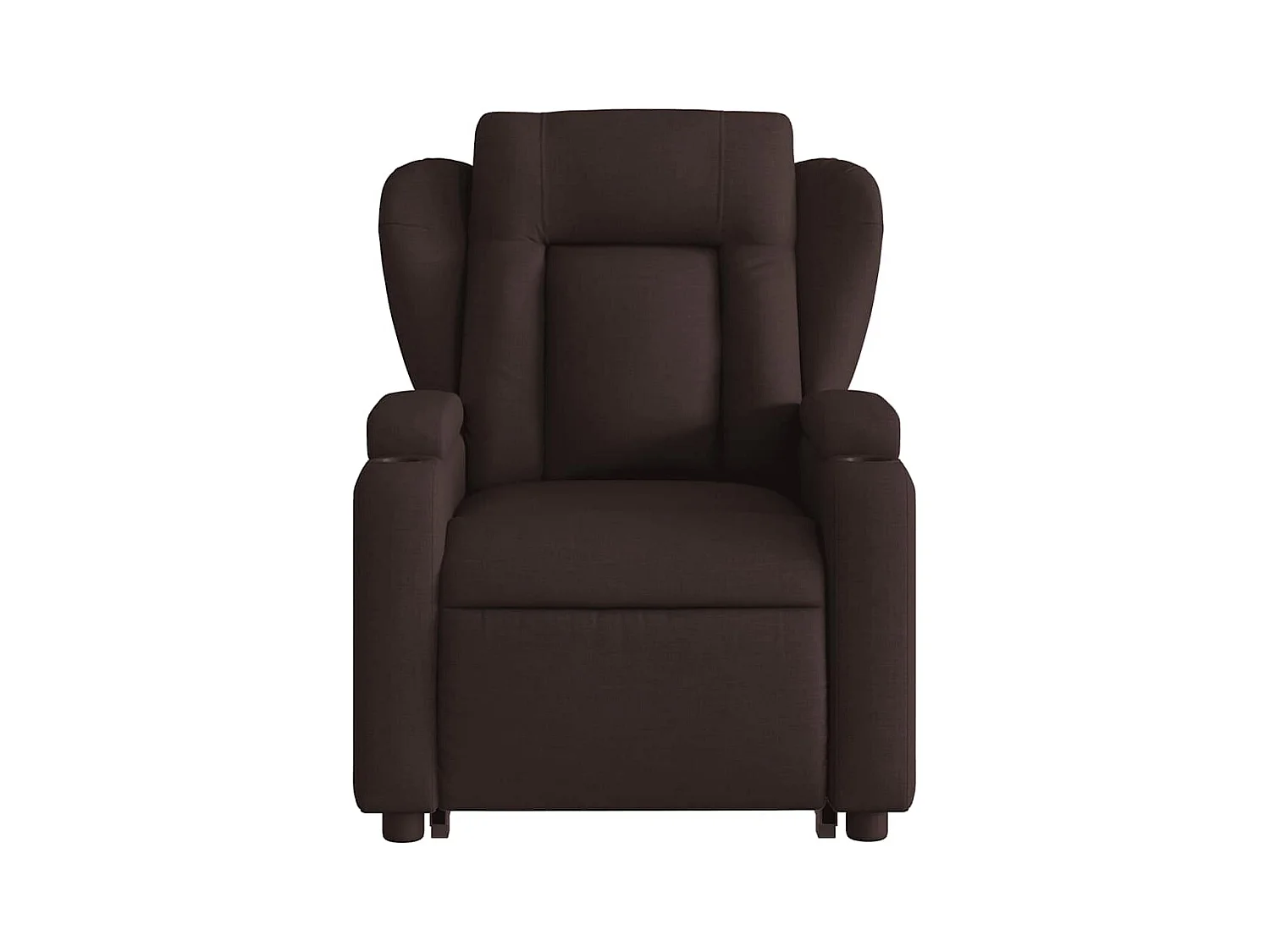 Fauteuil inclinable-Chaise de relax-Fauteuil de Massage Marron foncé Tissu SHL2963