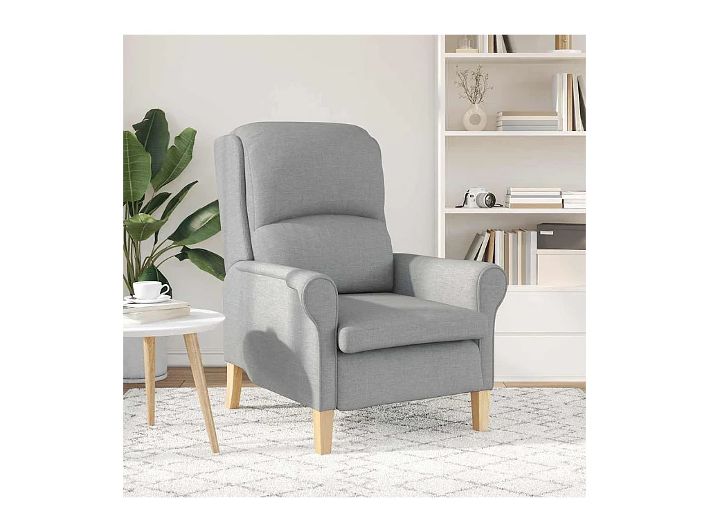 Sillón de salón | Silla de relax | Sillón Gris claro 76x94x102 cm tela SHL5673