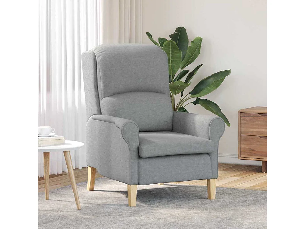 Fauteuil de Salon-Chaise de relax Gris clair 76x94x102 cm tissu SHL2813