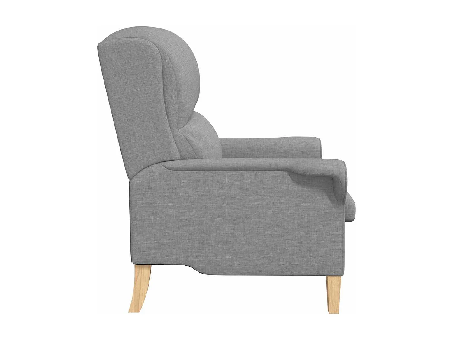 Fauteuil de Salon-Chaise de relax Gris clair 76x94x102 cm tissu SHL2813
