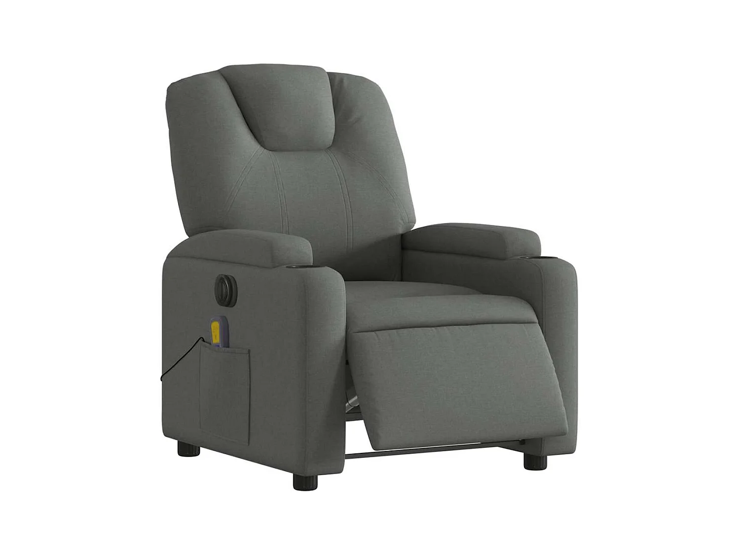 Sillón de relax | Sillón reclinable de masaje eléctrico tela gris oscuro SHL6776