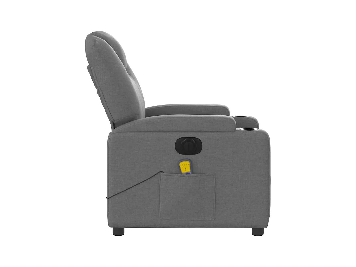 Sillón de relax | Sillón reclinable de masaje eléctrico tela gris oscuro SHL6776