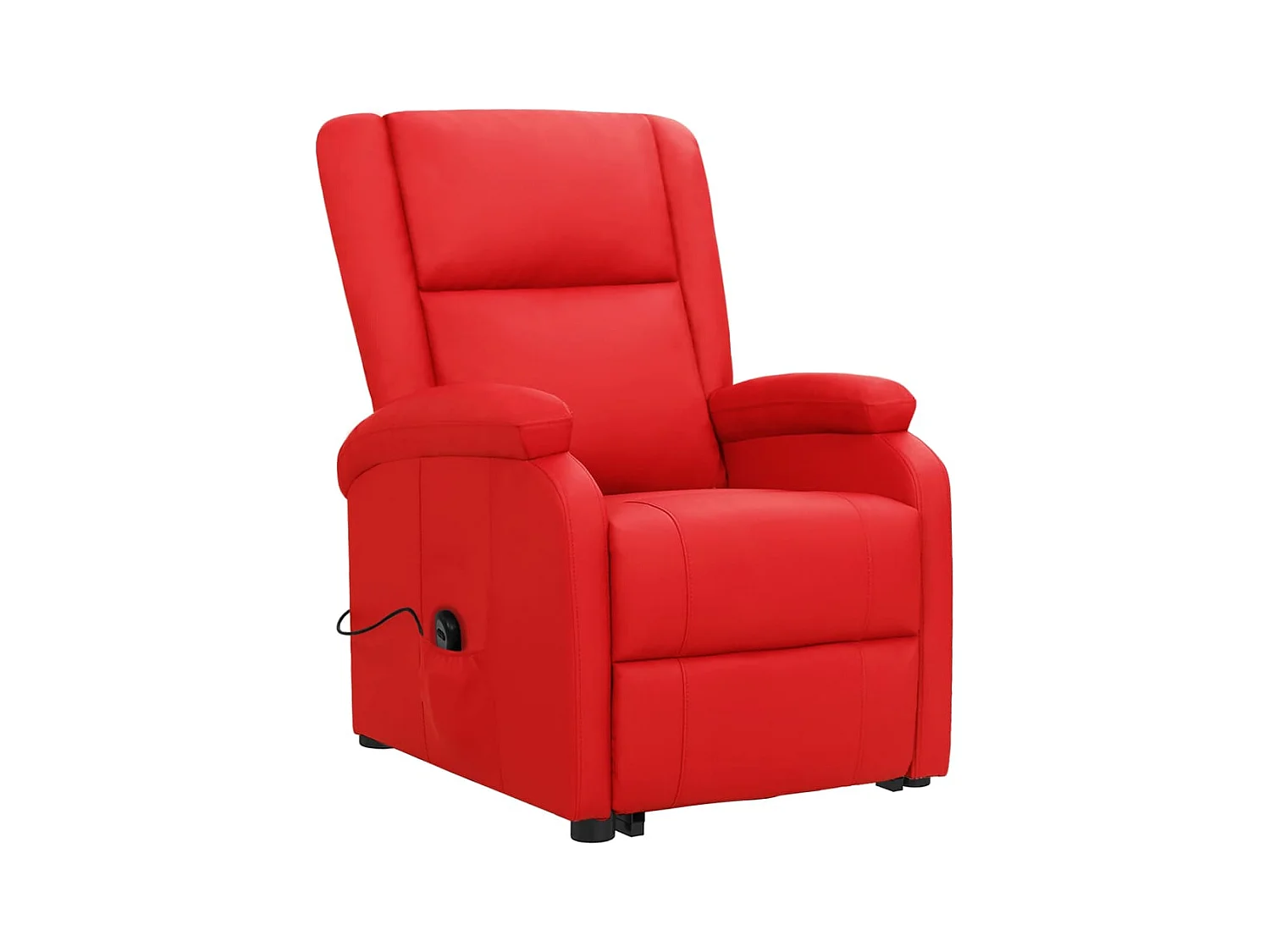 Silla de relax | Sillón elevable cuero sintético rojo SHL5949