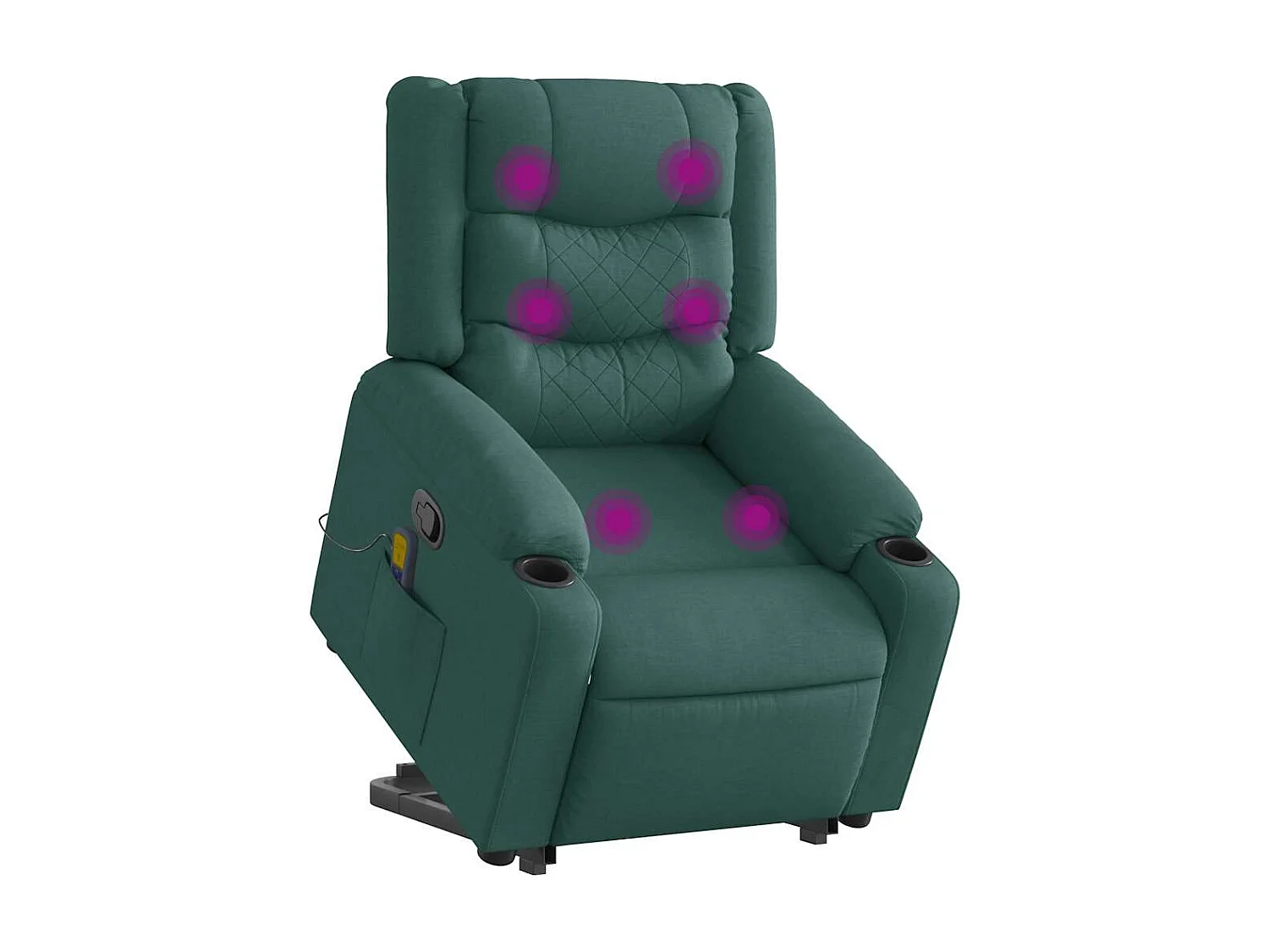 Fauteuil inclinable-Chaise de relax-Fauteuil de Massage Vert foncé Tissu SHL1983