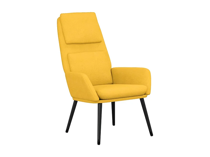 Chaise de relaxation-Fauteuil de Salon Jaune moutarde Tissu SHL1308