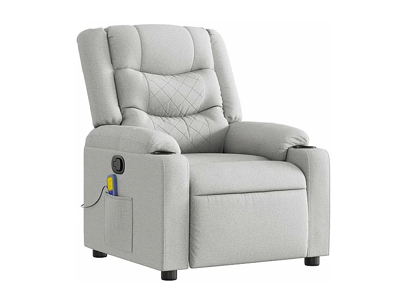Sillón de salón | Silla | Sillón de masaje reclinable de tela gris nube SHL3977