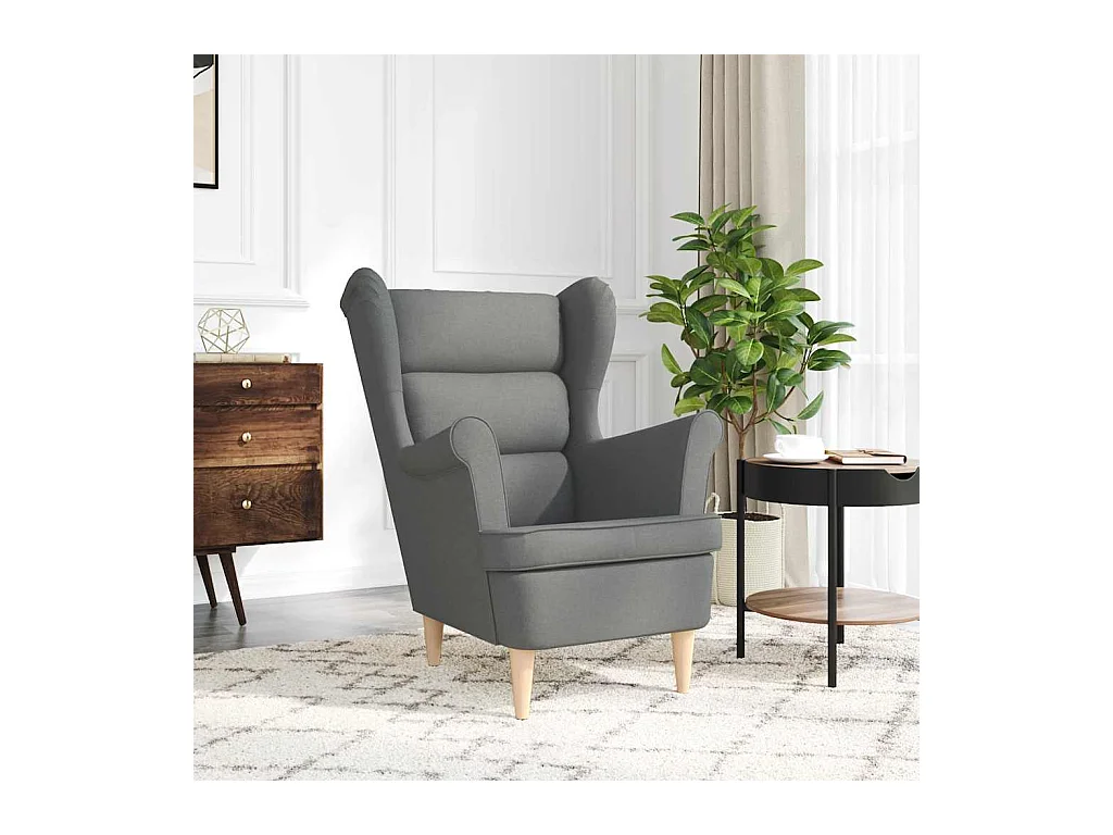 Sillón de salón | Silla de relax | Sillón de tela gris oscuro 74x84x100 cm SHL8835