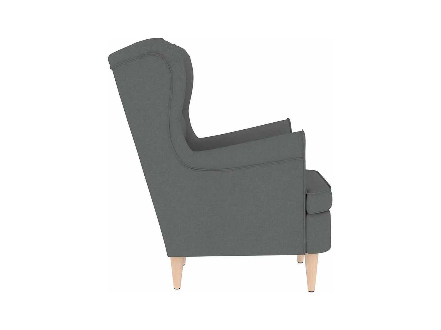 Sillón de salón | Silla de relax | Sillón de tela gris oscuro 74x84x100 cm SHL8835