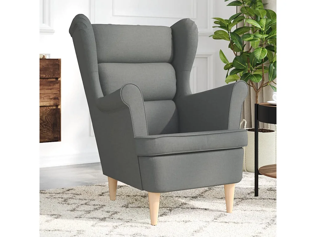 Fauteuil de Salon-Chaise de relax gris foncé 74x84x100 cm tissu SHL1480