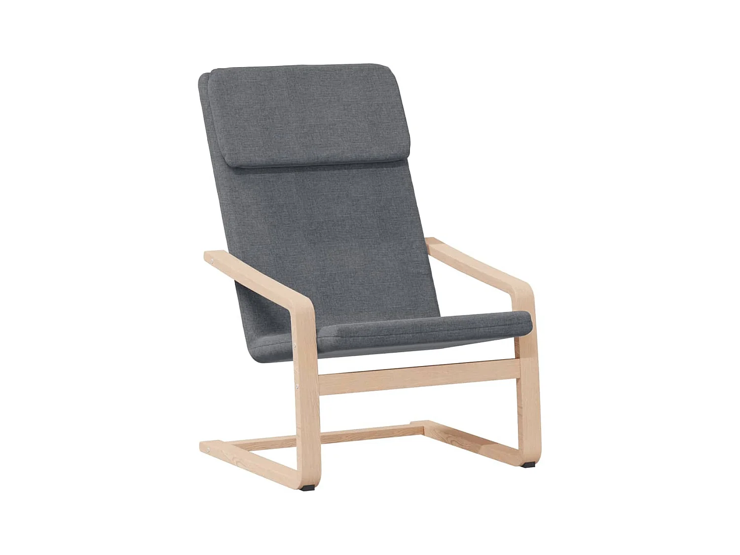 Sillón de relax | Silla de relax con taburete tela gris oscuro SHL4828