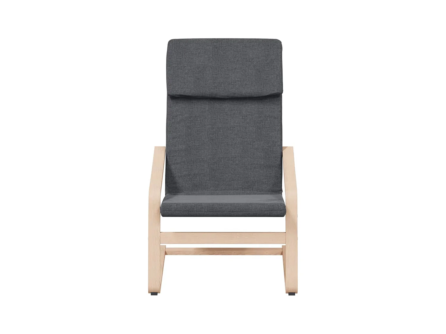 Sillón de relax | Silla de relax con taburete tela gris oscuro SHL4828
