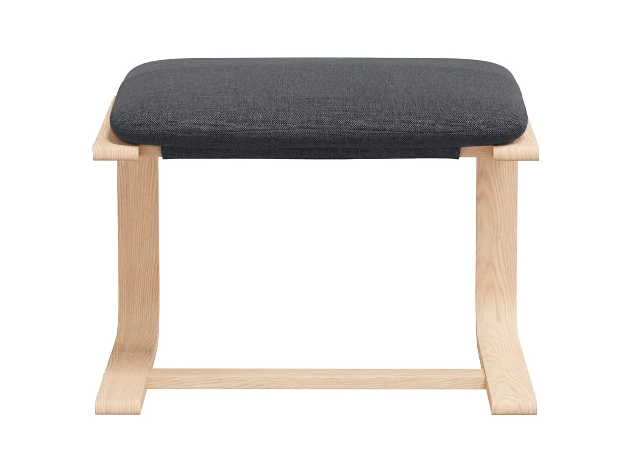 Sillón de relax | Silla de relax con taburete tela gris oscuro SHL4828