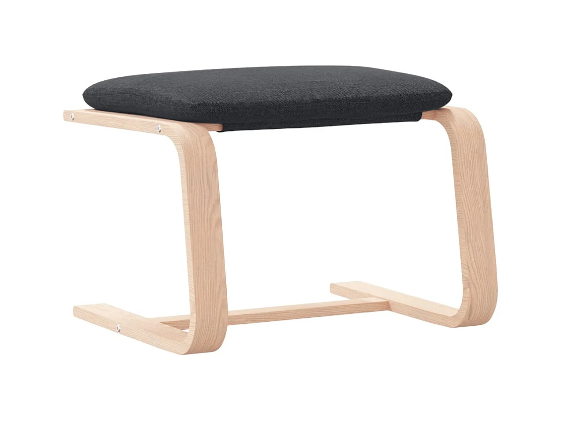 Sillón de relax | Silla de relax con taburete tela gris oscuro SHL4828