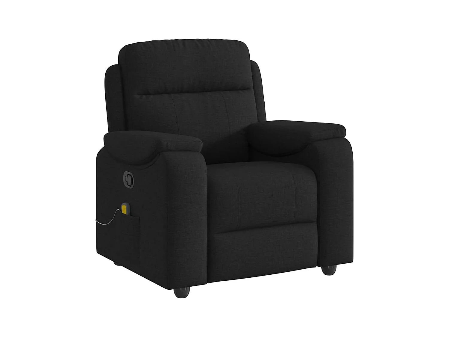 Fauteuil inclinable-Chaise de relax-Fauteuil de Massage Noir Tissu SHL5207