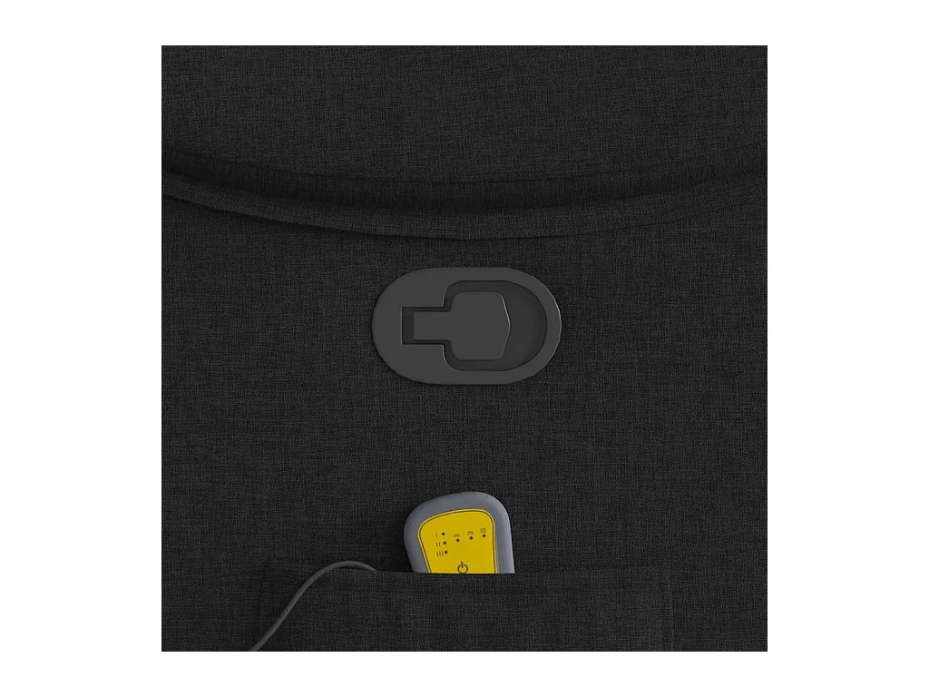 Sillón de relax | Sillón reclinable de masaje de tela negro SHL2904