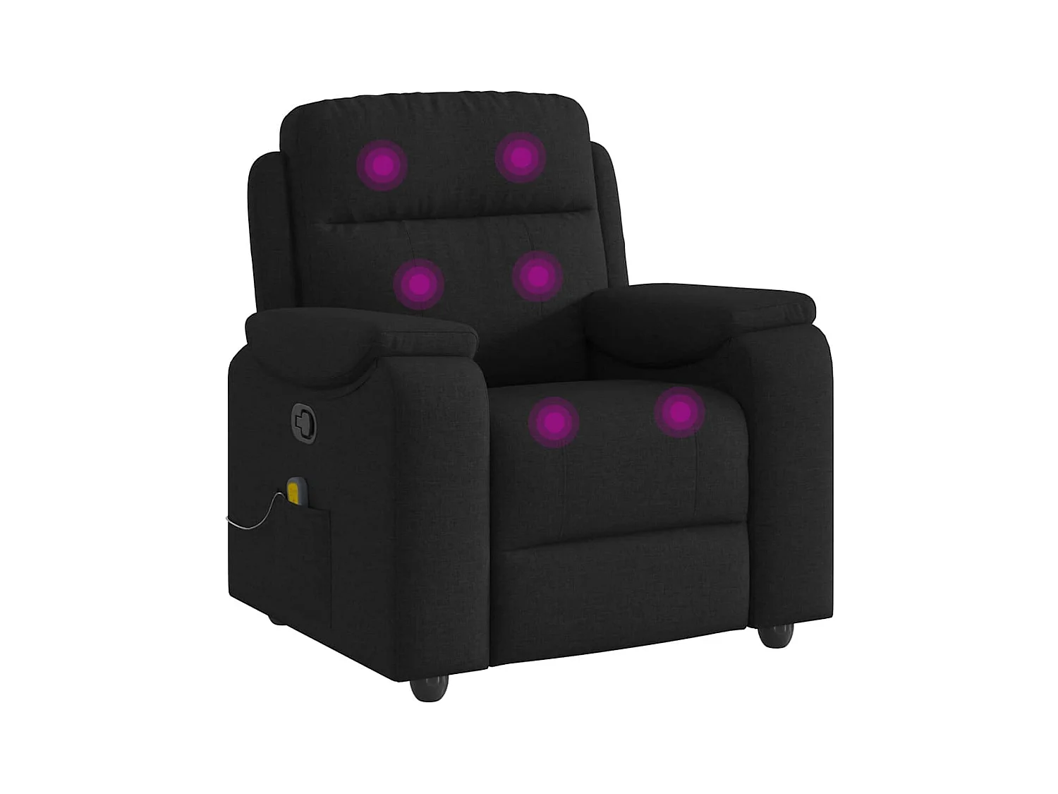 Sillón de relax | Sillón reclinable de masaje de tela negro SHL2904