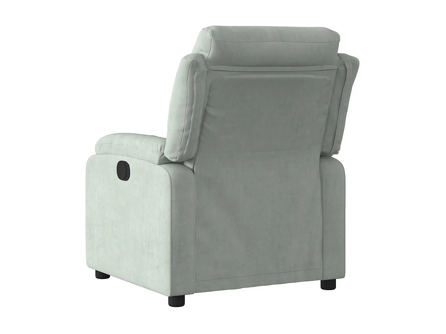 Fauteuil inclinable électrique-Chaise de relax-Fauteuil salon gris clair velours SHL1793