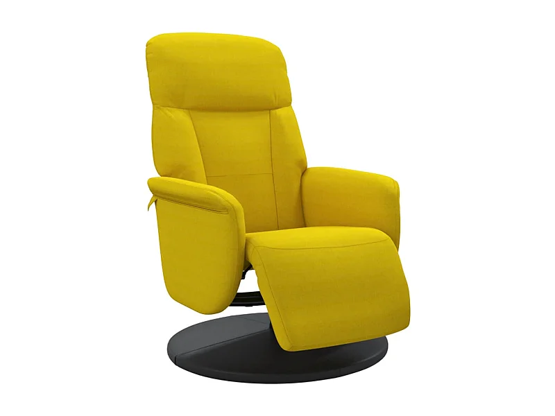 Sillón de relax | Sillón reclinable con reposapiés terciopelo amarillo SHL5868